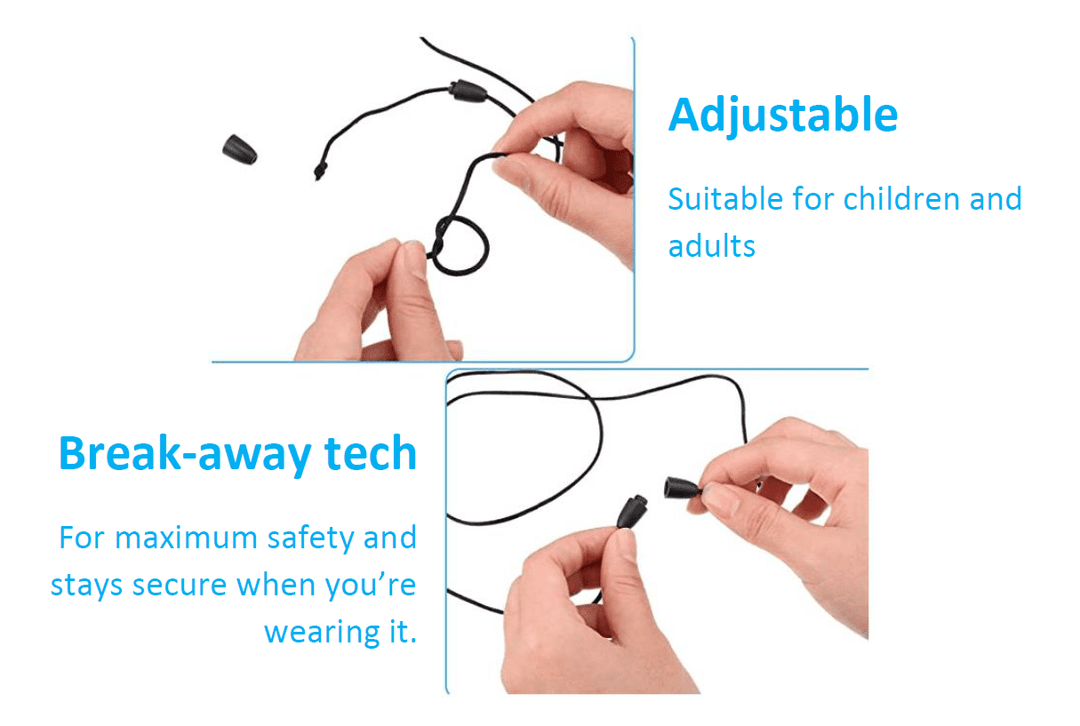 Black Nylon Necklace Cord with Breakaway Clasp Essential Energy