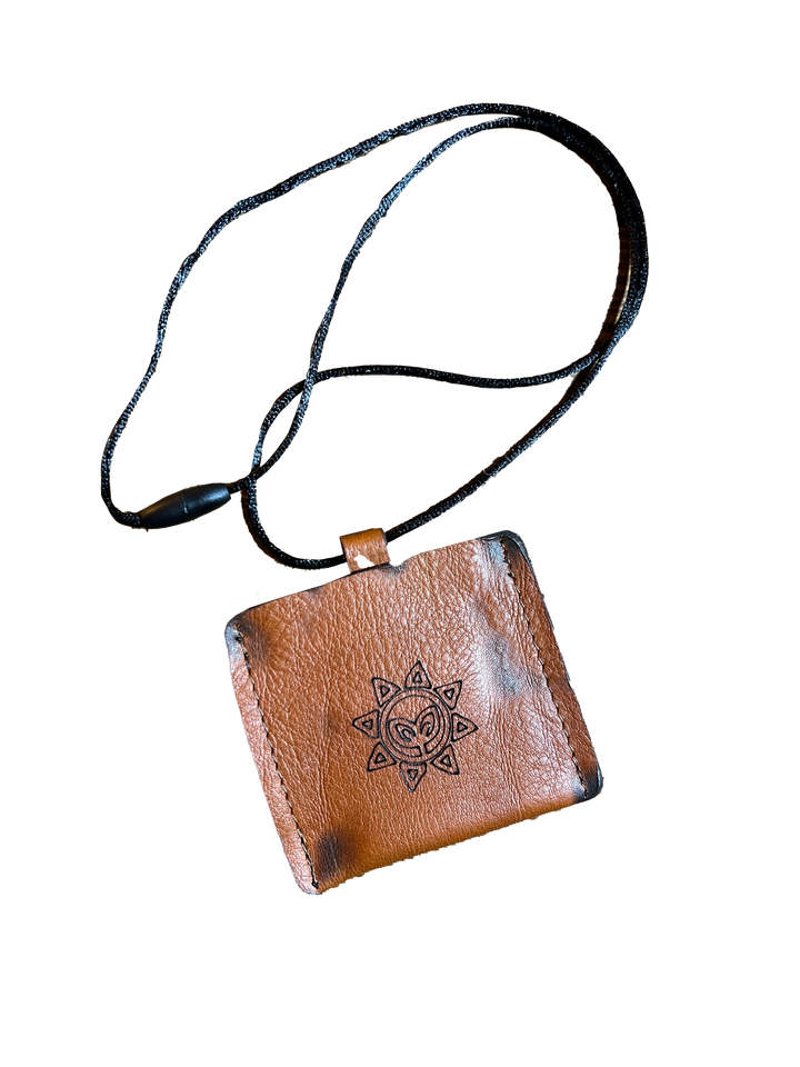 Leather Sleeve for Pocket Pendant with Necklace Loop